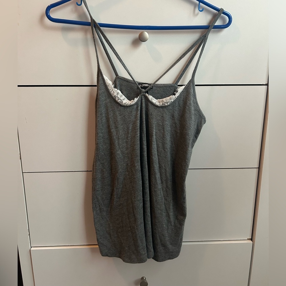 Express Gray Stylish Tank top